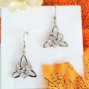 NEW .925 Sterling Silver Celtic Earrings
